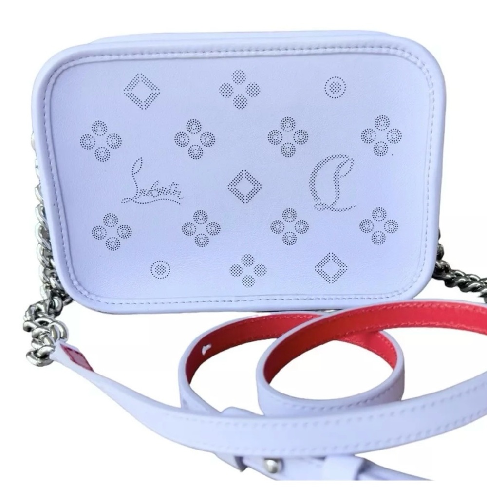 🦄🦄 LIKE NEW- CHRISTIAN LOUBOUTIN RADIOLOUBI LEATHER CROSSBODY BAG- LILAC